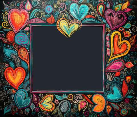 Preview for Colorful-heart-frame-illustration-colorful-frame-template-fa30b