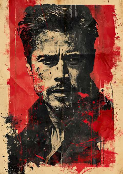 Preview for Distressed-portrait-art-celebrities-template-4e9f8