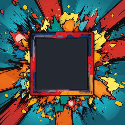 Preview for Comic-style-frame-design-colorful-frame-template-a8867