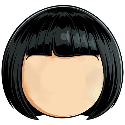 Preview for Faceless-cartoon-character-bobbed-hair-emoji-human-template-6221d