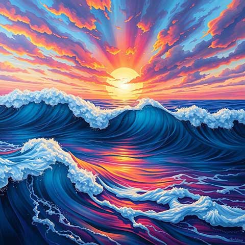 Preview for Ocean-waves-at-vibrant-sunset-aifeatured-template-ee511