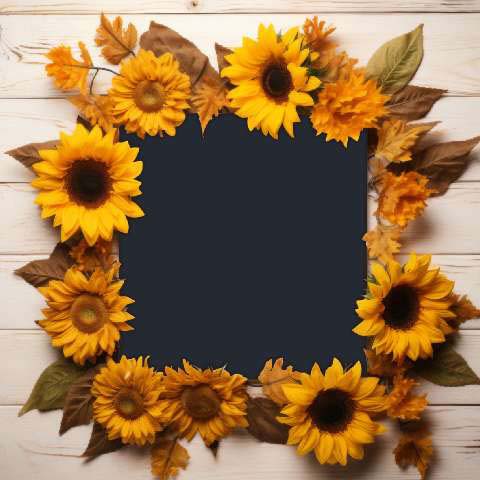 Preview for Sunflower-autumn-frame-colorful-frame-template-6ca48