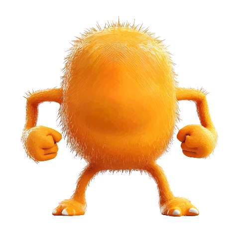 Preview for Orange-fuzzy-creature-colorful-monster-template-10281