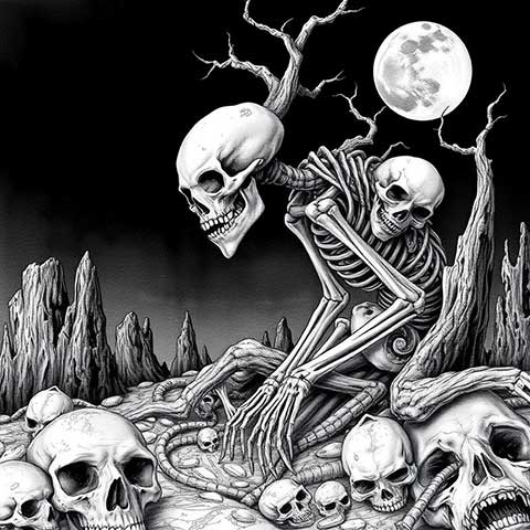 Preview for Dark-skeleton-illustration-under-moonlight-aistylized-template-659b7