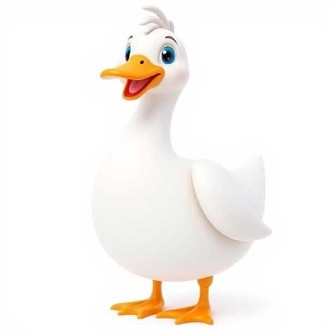 Preview for 3d-white-duck-character-aiemojianimals-template-2fe58