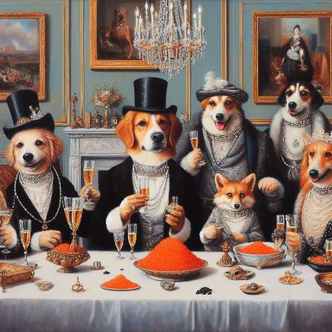 Preview for Dogs In Formal Attire Feast Design Template