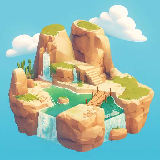 Preview for Serene-island-oasis-illustration-desert-tiny-template-30f0a