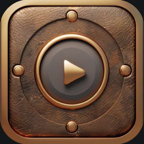 Preview for Bronze-play-button-icon-hermes-template-51320