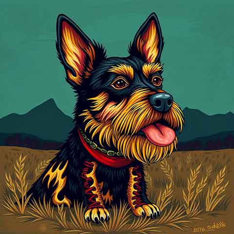 Preview for Vibrant-yorkshire-terrier-artwork-aiold-template-bc924
