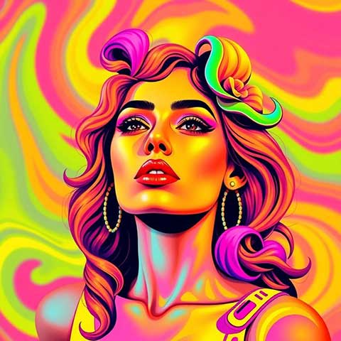 Preview for Psychedelic-portrait-art-aistylized-template-e3fc2