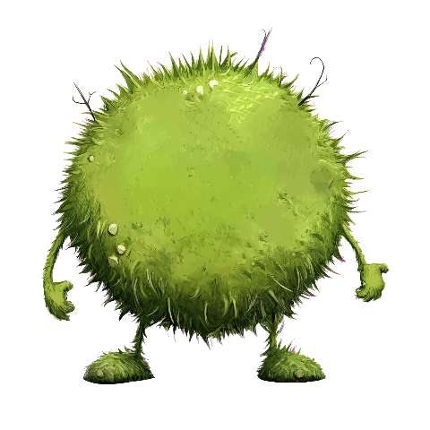 Preview for Fuzzy-green-creature-illustration-ugly-monster-template-ad0f5