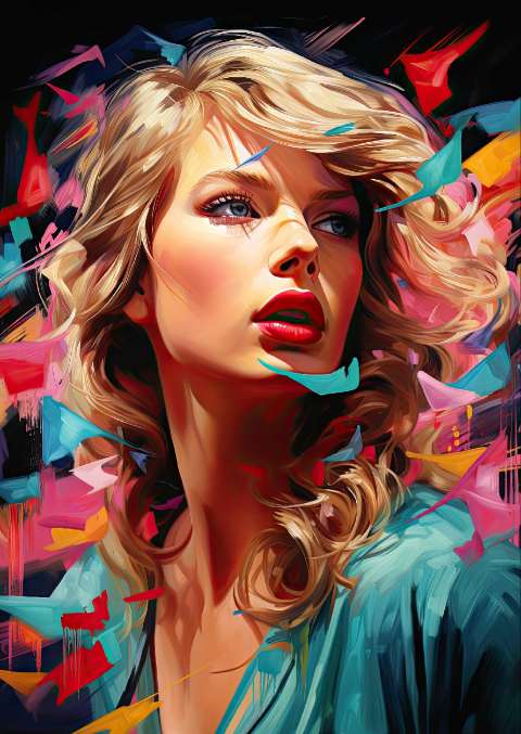 Preview for Vibrant-portrait-blonde-woman-taylor-swift-template-42381