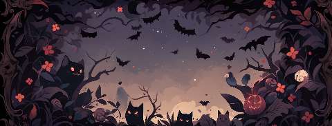 Preview for Halloween-night-scene-illustration-halloween-social-template-73e28