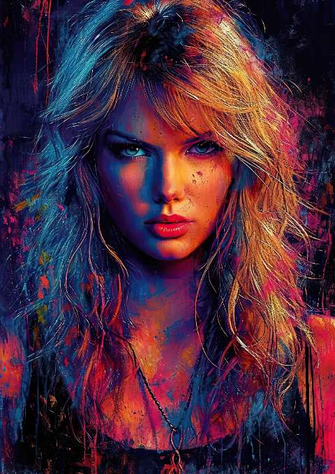 Preview for Vibrant-woman-portrait-celebrities-template-36d1e