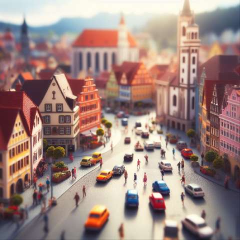 Preview for Miniature Cityscape With Historic Buildings Template