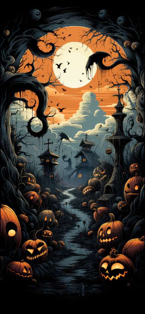 Preview for Halloween-night-scene-illustration-halloween-phone-template-7fe94