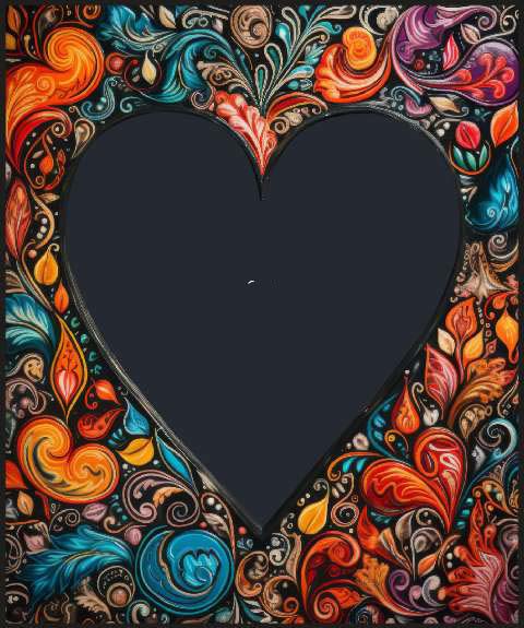 Preview for Heart-frame-floral-design-colorful-frame-template-de5a6