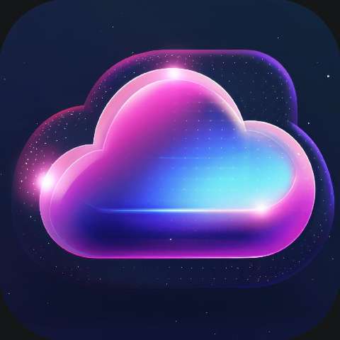 Preview for Glowing Cloud Icon Design Template