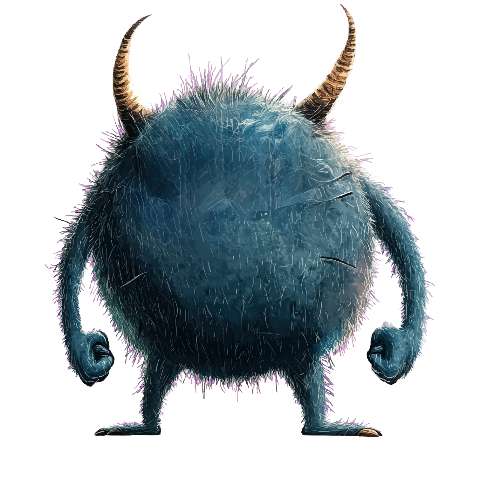 Preview for Blue-furry-monster-illustration-dark-monster-template-93c86