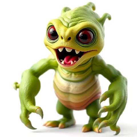 Preview for Green-monster-toy-figure-aimonsterstyle-template-57c71