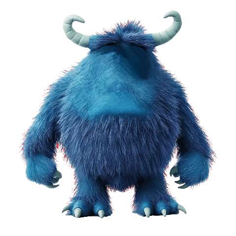 Preview for Blue-furry-monster-fuzzy-monster-template-85e76