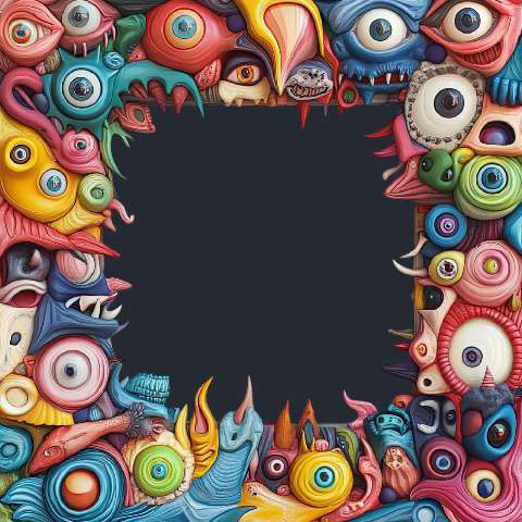 Preview for Surreal-eye-frame-art-monster-frame-template-6c703