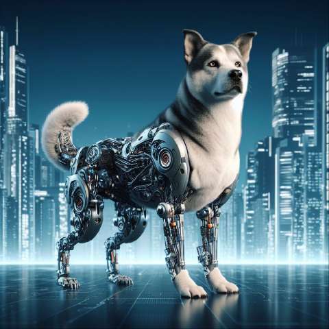 Preview for Futuristic Robot Dog Cityscape Template