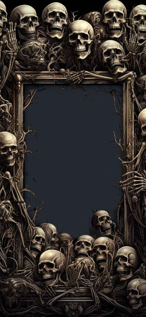 Preview for Spooky-skeleton-frame-art-halloween-frame-template-b60d8