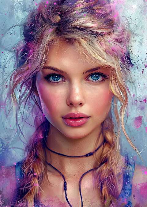 Preview for Vibrant-portrait-young-woman-celebrities-template-a4c55