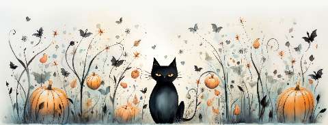 Preview for Halloween-black-cat-illustration-halloween-social-template-b3aba