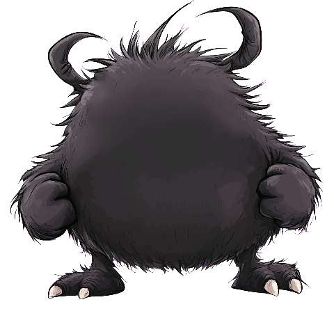 Preview for Black-furry-monster-illustration-dark-monster-template-9e012