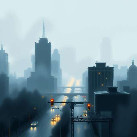 Preview for Foggy-city-at-dusk-aiunique-template-65da0