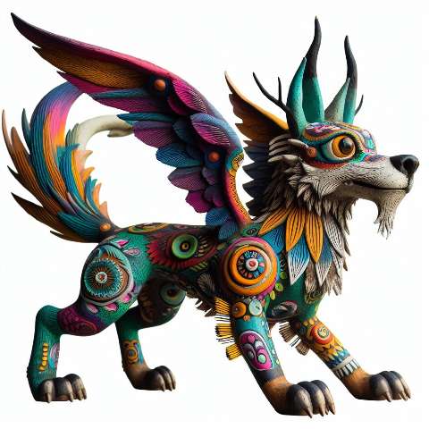 Preview for Vibrant-alebrijes-wolf-art-aiold-template-9ee7e