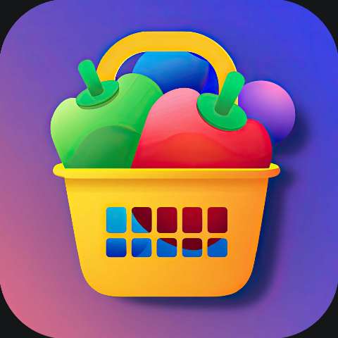 Preview for Colorful-shopping-basket-icon-colorful-app-template-57d22