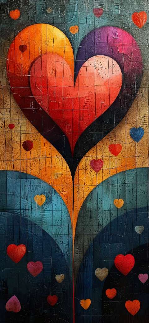 Preview for Heart-art-mosaic-love-phone-template-94c42