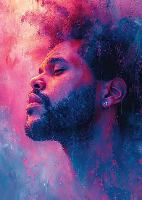 Preview for Vibrant-portrait-of-man-celebrities-template-322b1