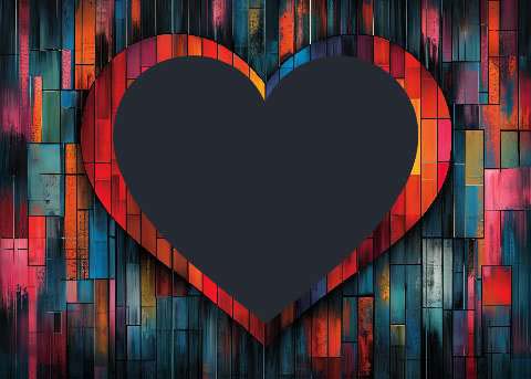 Preview for Colorful-heart-mosaic-art-love-frame-template-ac32a