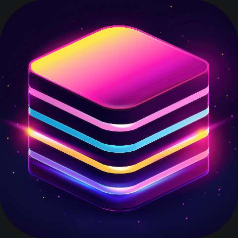 Preview for Neon-layers-graphic-design-neon-purple-template-38c95