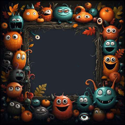 Preview for Halloween-monster-frame-halloween-frame-template-485e7