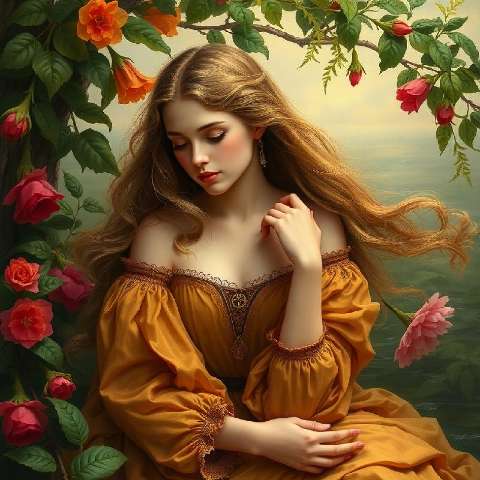 Preview for Serene-woman-among-roses-aiartstyle-template-e7c36