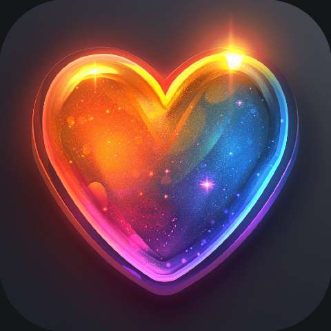 Preview for Glowing-heart-icon-design-love-app-template-83cbe