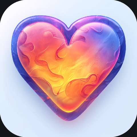 Preview for Vibrant-heart-icon-love-app-template-15721
