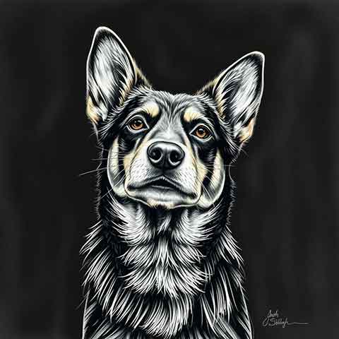 Preview for Detailed Dog Portrait Art Design Template