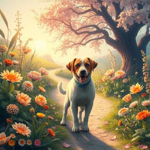 Preview for Happy-dog-garden-path-aifeatured-template-45144