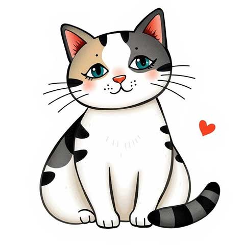 Preview for Cartoon-cat-illustration-aistickerartstyle-template-dbdc5