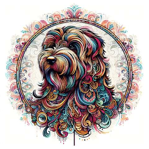 Preview for Vibrant Dog Artwork Design Template