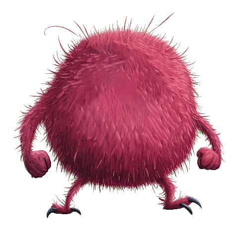 Preview for Pink-fuzzy-monster-illustration-ugly-monster-template-e46c5