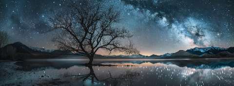 Preview for Milky Way Night Sky Reflection Template