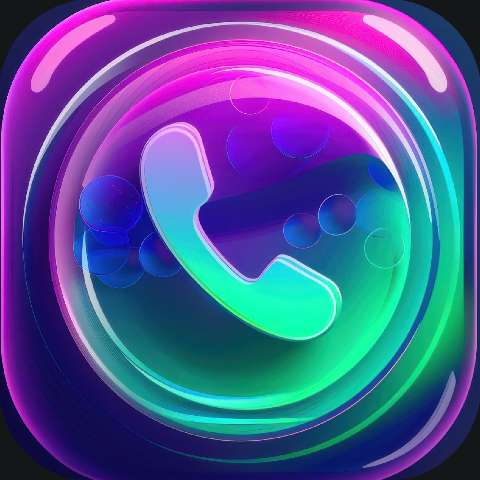 Preview for Vibrant-phone-icon-design-neon-purple-template-35d28