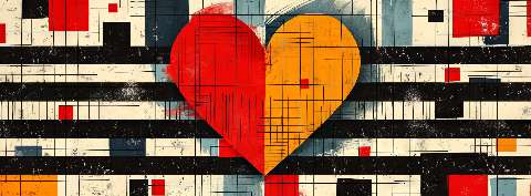 Preview for Abstract-heart-art-valentines-facebook-template-475a6